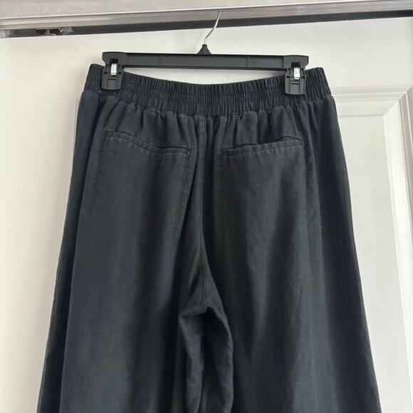 Athleta Women's Black Playa Linen Wide Crop
Pants Sz SP Essential - Picture 6 of 11